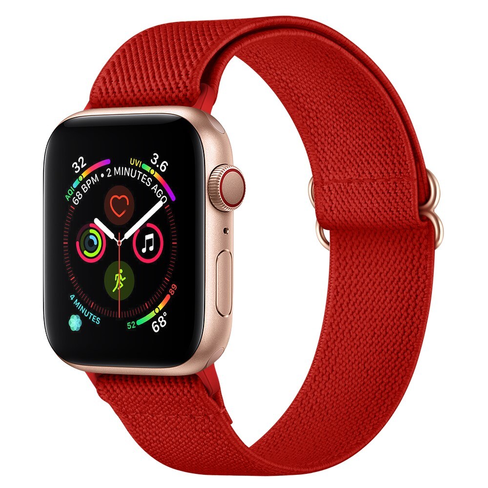 Apple Watch Series 10 42mm Armbånd i elastik, Rød