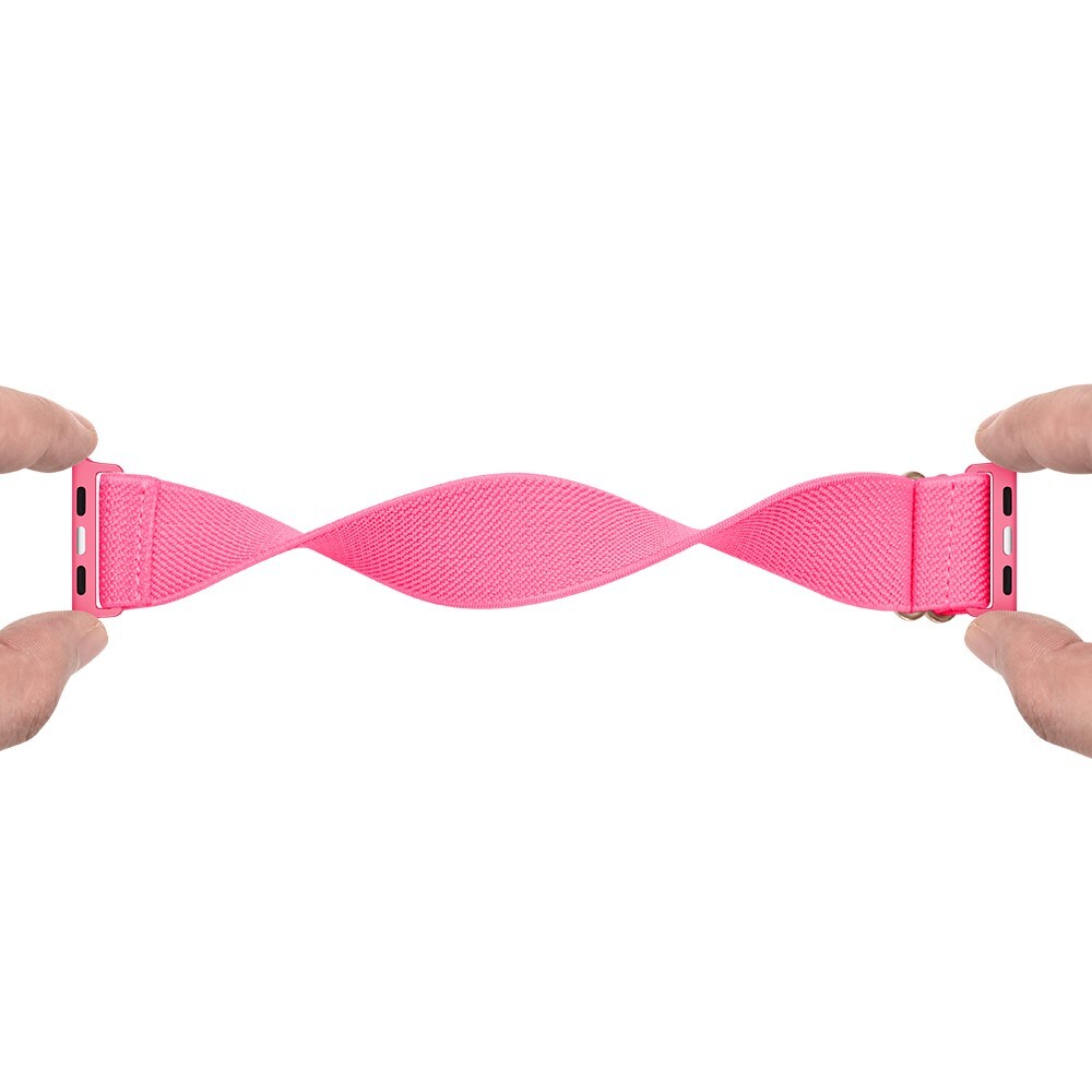 Apple Watch Series 8 41mm Armbånd i elastik, Lyserød