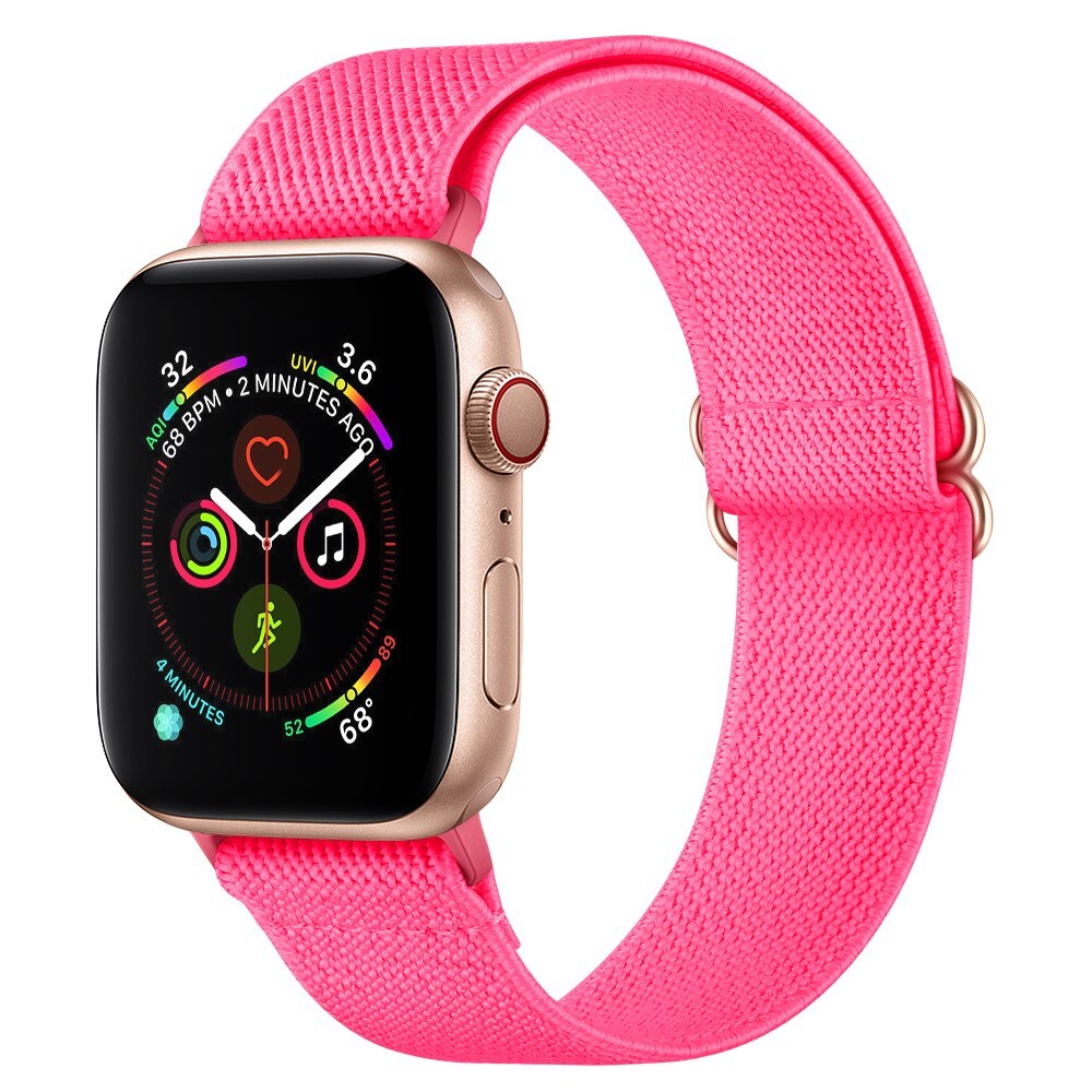 Apple Watch Series 10 42mm Armbånd i elastik, Lyserød