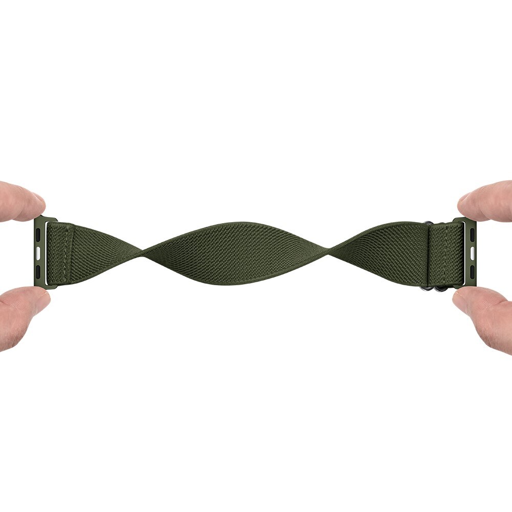 Apple Watch Series 4-6 40mm Armbånd i elastik, Grøn