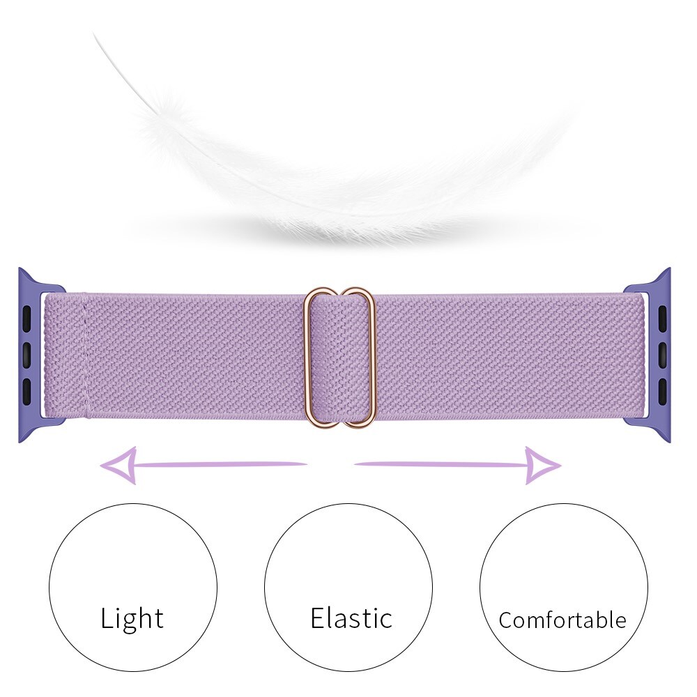 Apple Watch Series 7 41mm Armbånd i elastik, Lilla