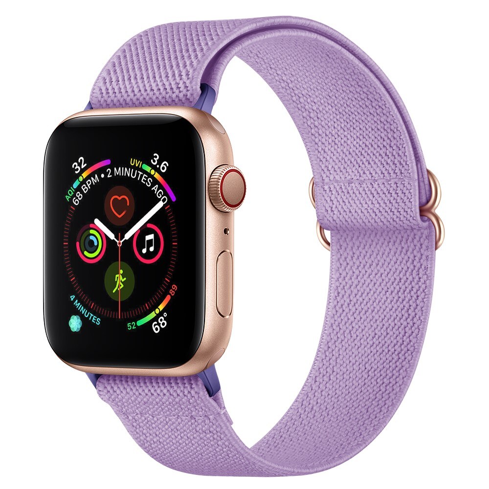 Apple Watch Series 10 42mm Armbånd i elastik, Lilla