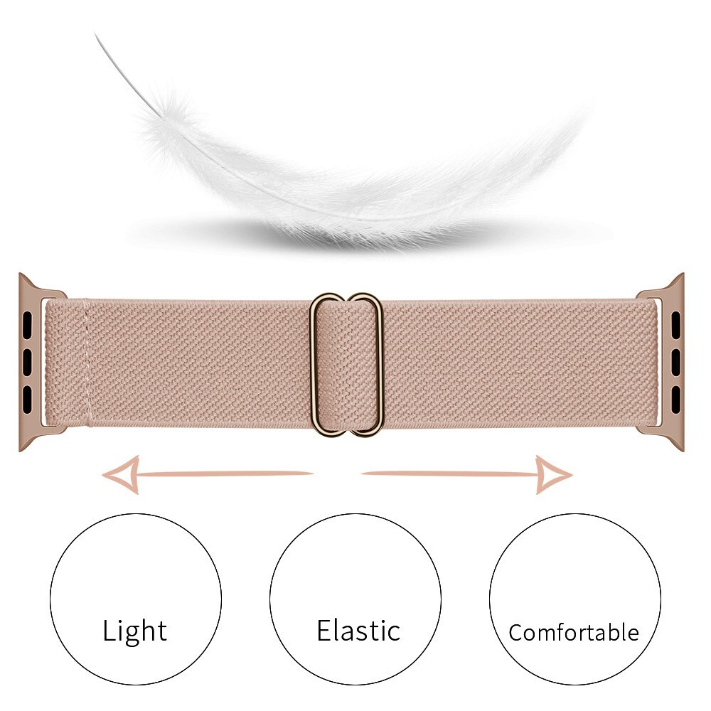 Apple Watch Series 8 41mm Armbånd i elastik, Beige