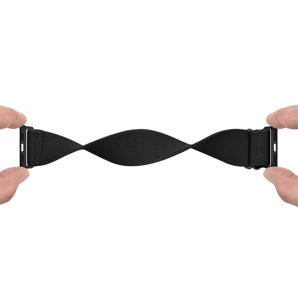 Apple Watch Series 7 41mm Armbånd i elastik, Mørkebrun