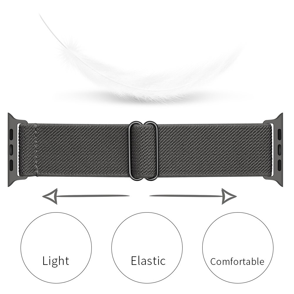 Apple Watch Series 8 45mm Armbånd i elastik, Grå