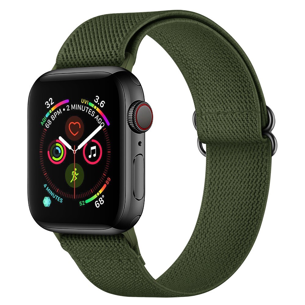 Apple Watch Series 8 45mm Armbånd i elastik, Grøn