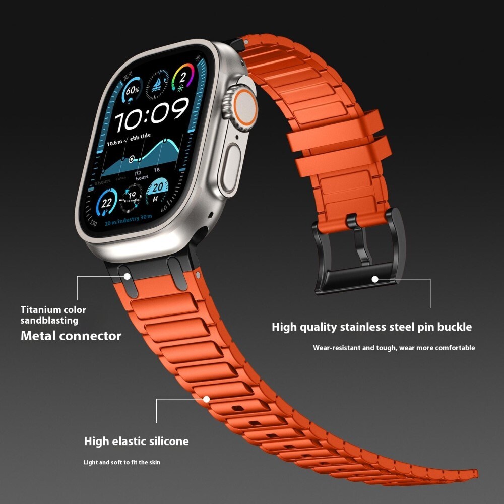 Apple Watch Series 11 46mm Tough armbånd i silikone, Sort