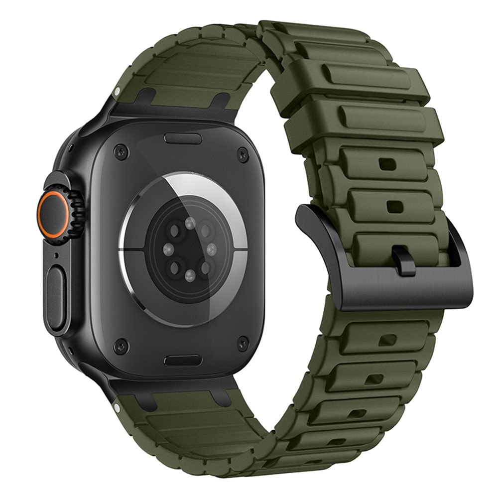 Apple Watch Series 11 46mm Tough armbånd i silikone, Mørkegrøn