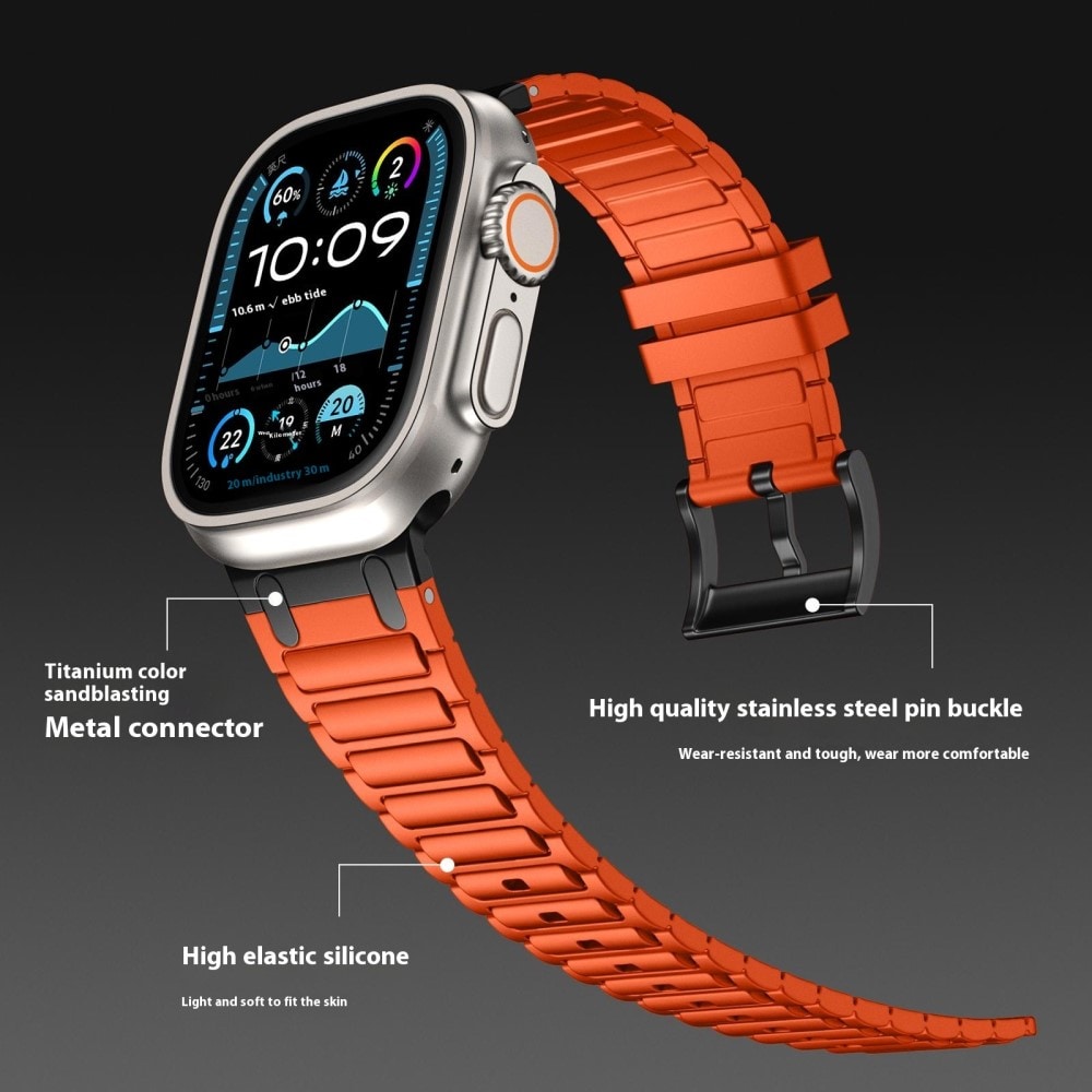 Apple Watch Series 11 46mm Tough armbånd i silikone, Mørkeblå