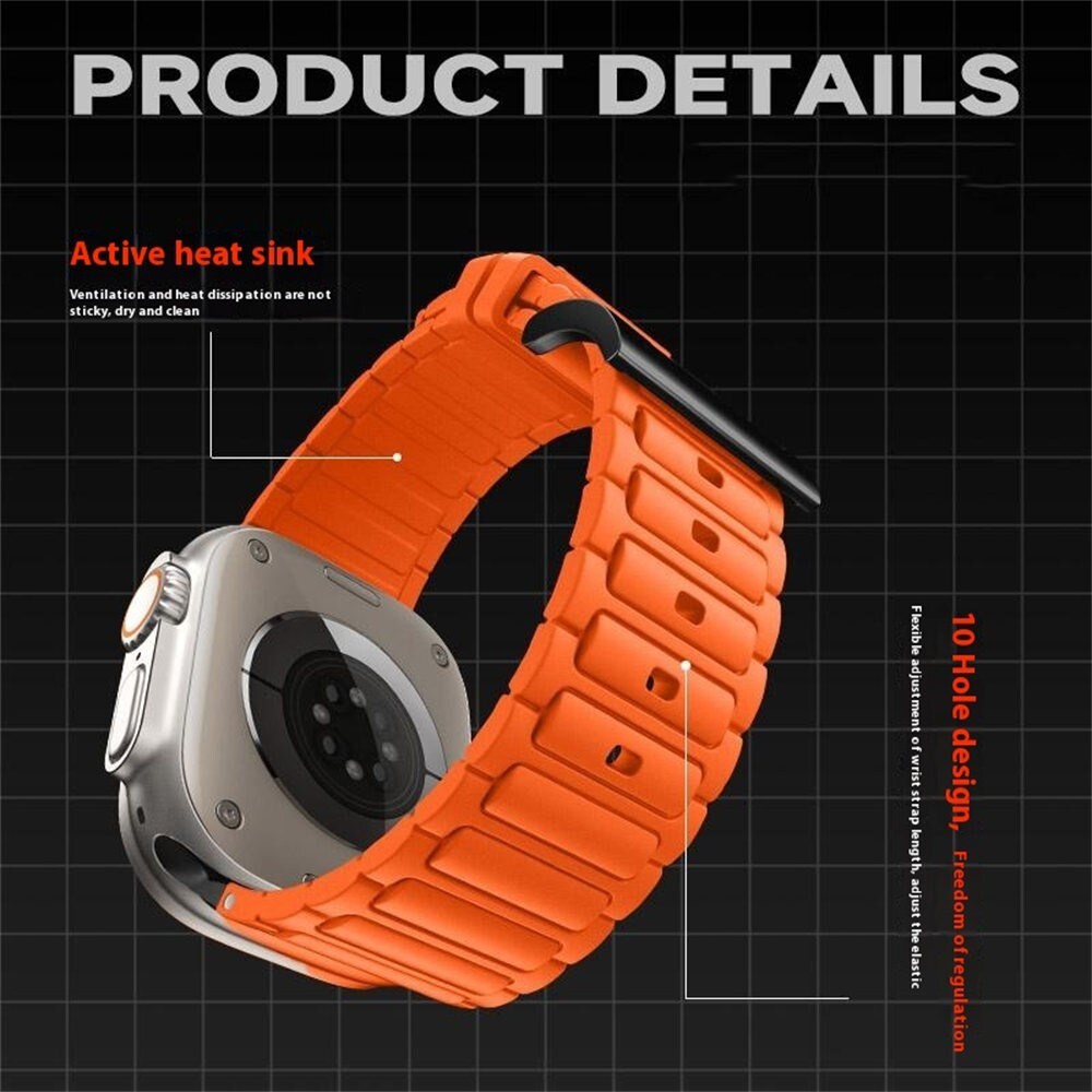 Apple Watch Series 11 46mm Tough armbånd i silikone, Mørkeblå
