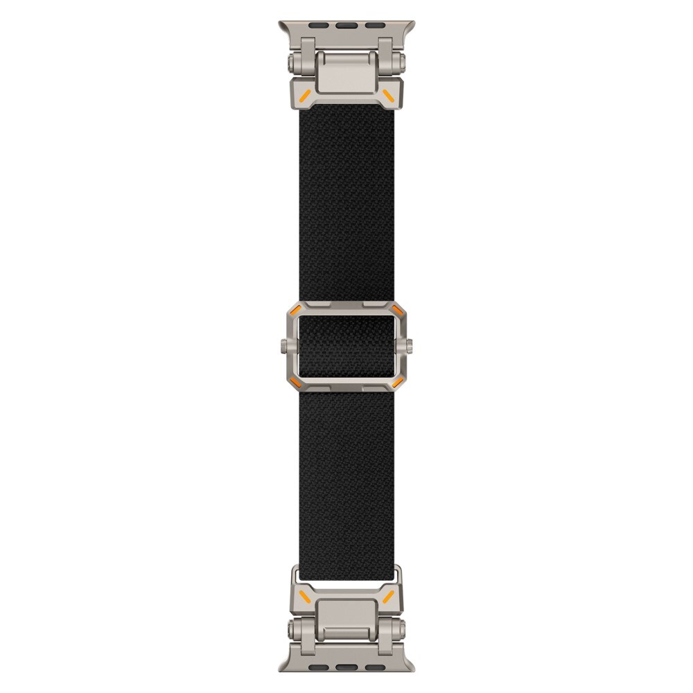 Apple Watch Series 10 46mm Slidstærkt og fleksibelt nylonrem, Sort/titan
