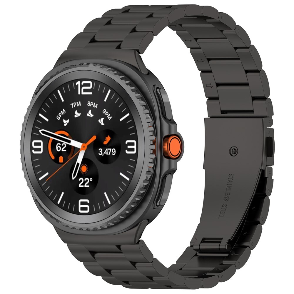 Samsung Galaxy Watch Ultra (2025) Stilrent linkarmbånd i metal, Sort