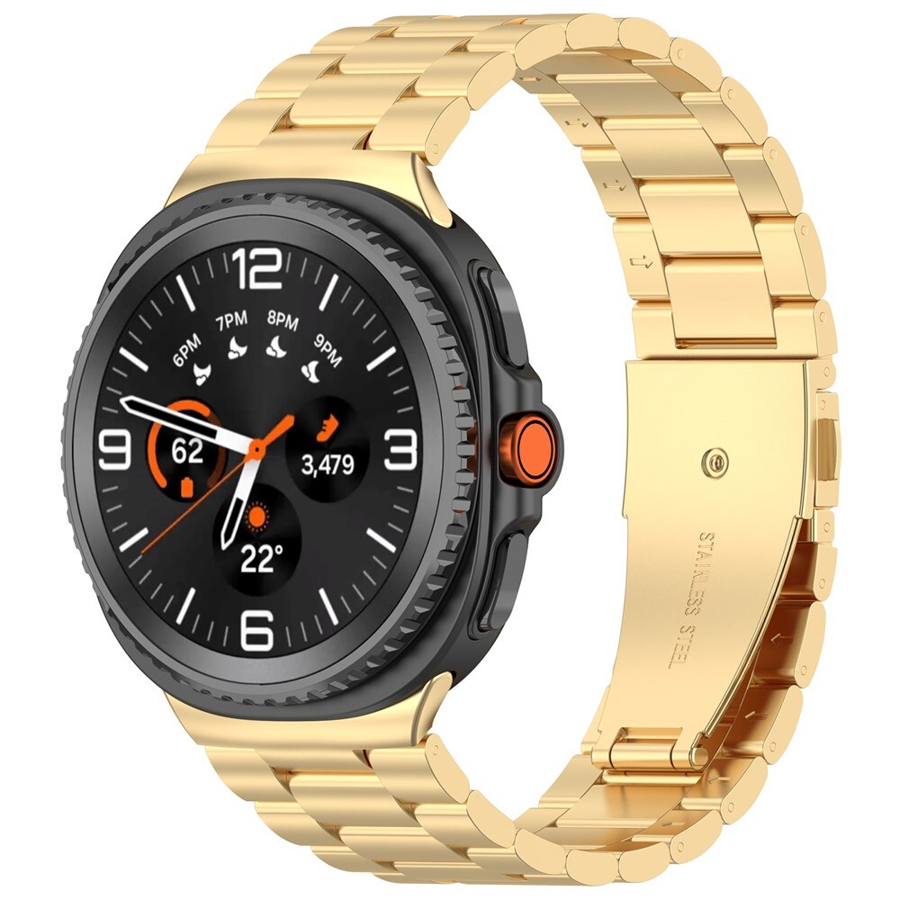 Samsung Galaxy Watch 8 44mm Stilrent linkarmbånd i metal, Guld