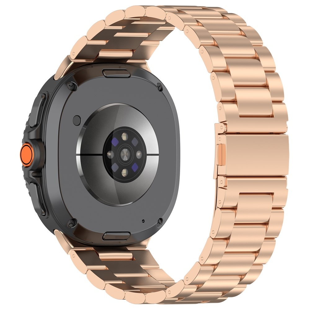 Samsung Galaxy Watch 8 44mm Stilrent linkarmbånd i metal, Rose guld