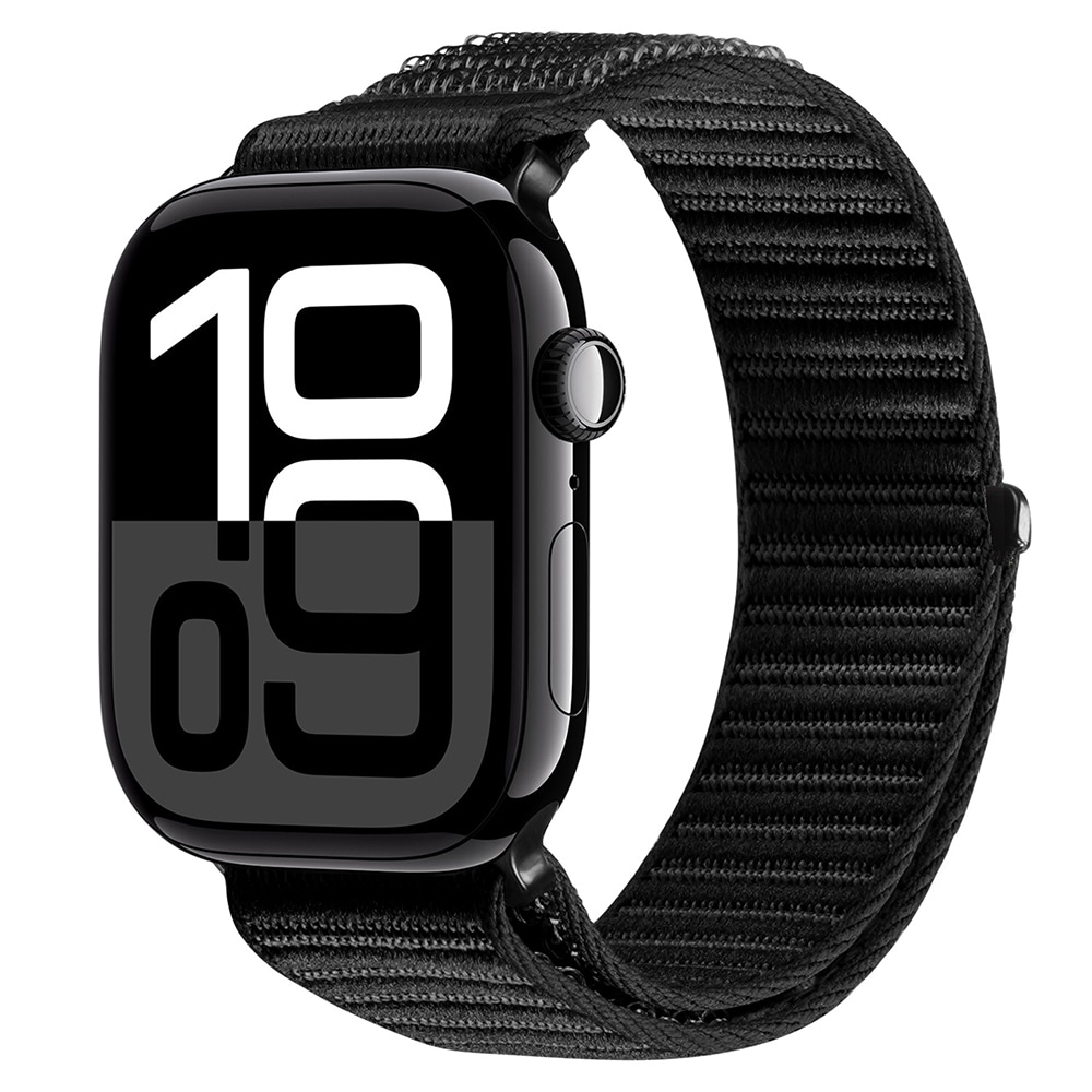 Apple Watch Series 11 42mm Nylonarmbånd, Sort