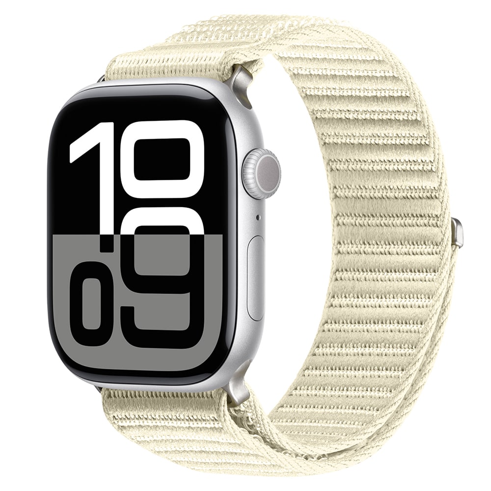 Apple Watch Series 11 42mm Nylonarmbånd, Hvid