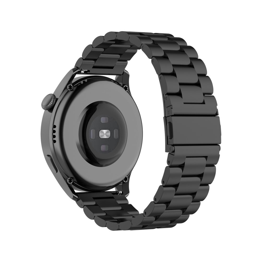 Huawei Watch GT 3 46mm/Watch GT Runner Stilrent linkarmbånd i metal, Sort