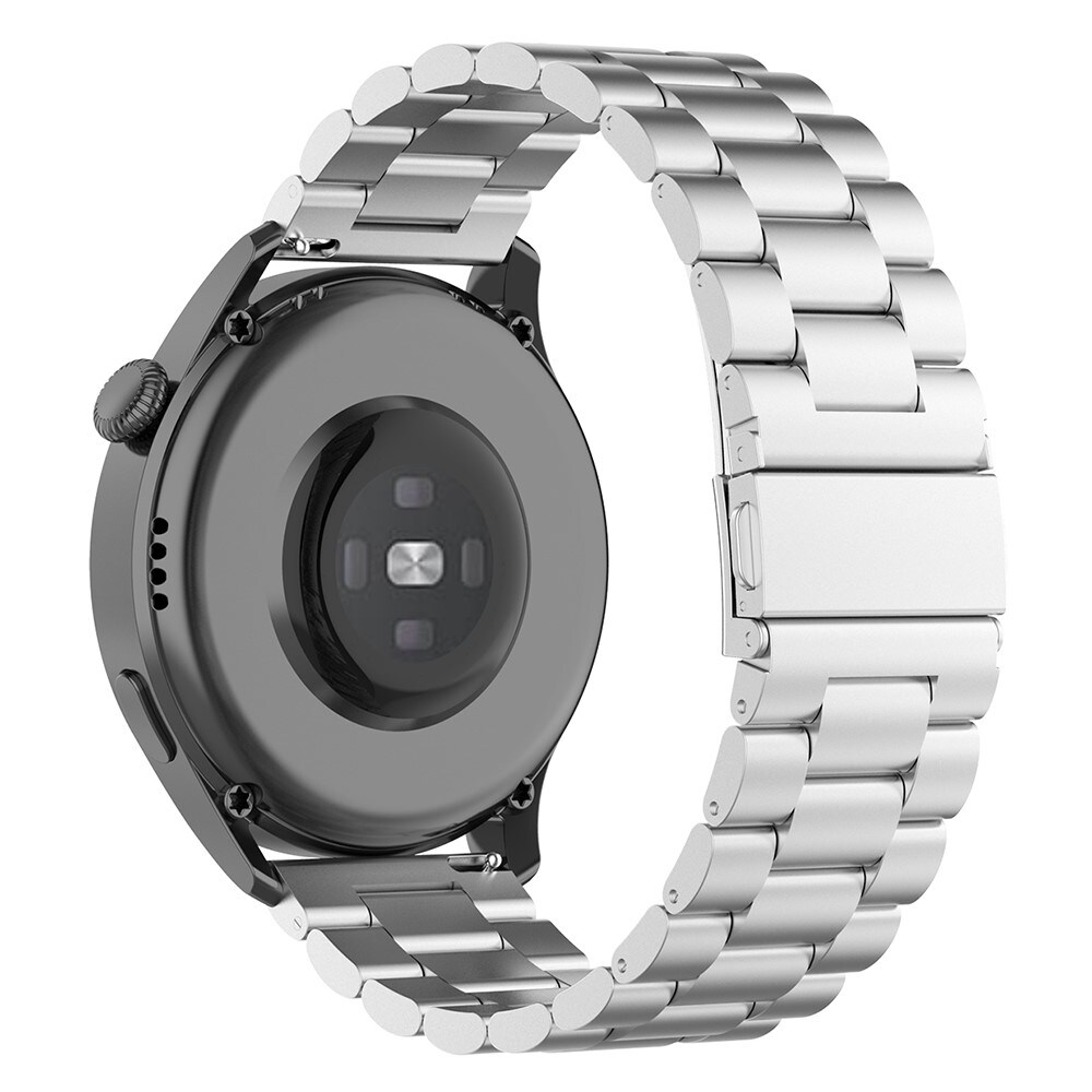 Huawei Watch 3/Watch 3 Pro Stilrent linkarmbånd i metal, Sølv