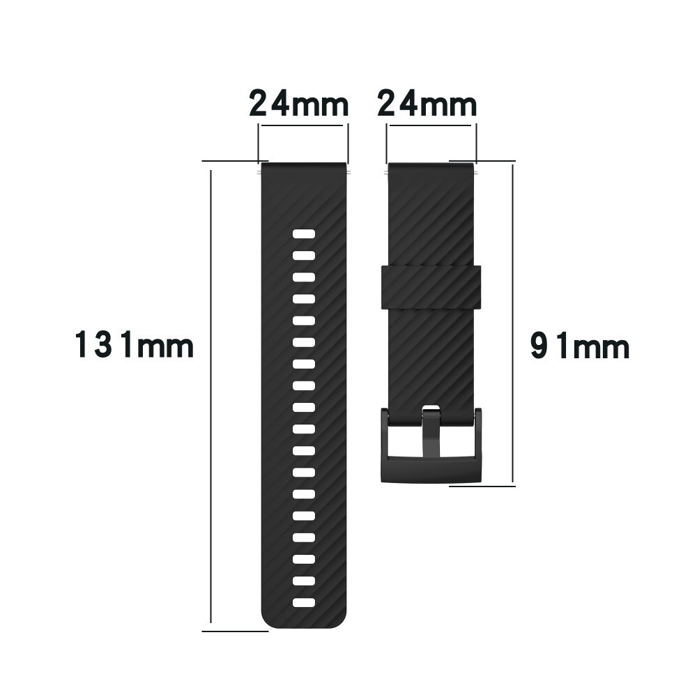  9 Baro/Suunto 7/Suunto 9 Armbånd i silikone, Sort
