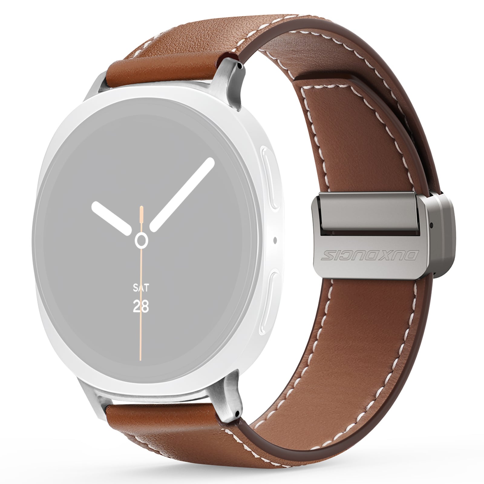 Samsung Galaxy Watch 8 40mm Rem i læder, Brun