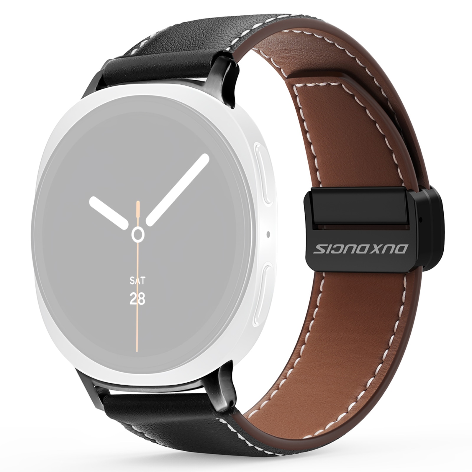 Samsung Galaxy Watch 8 40mm Rem i læder, Sort