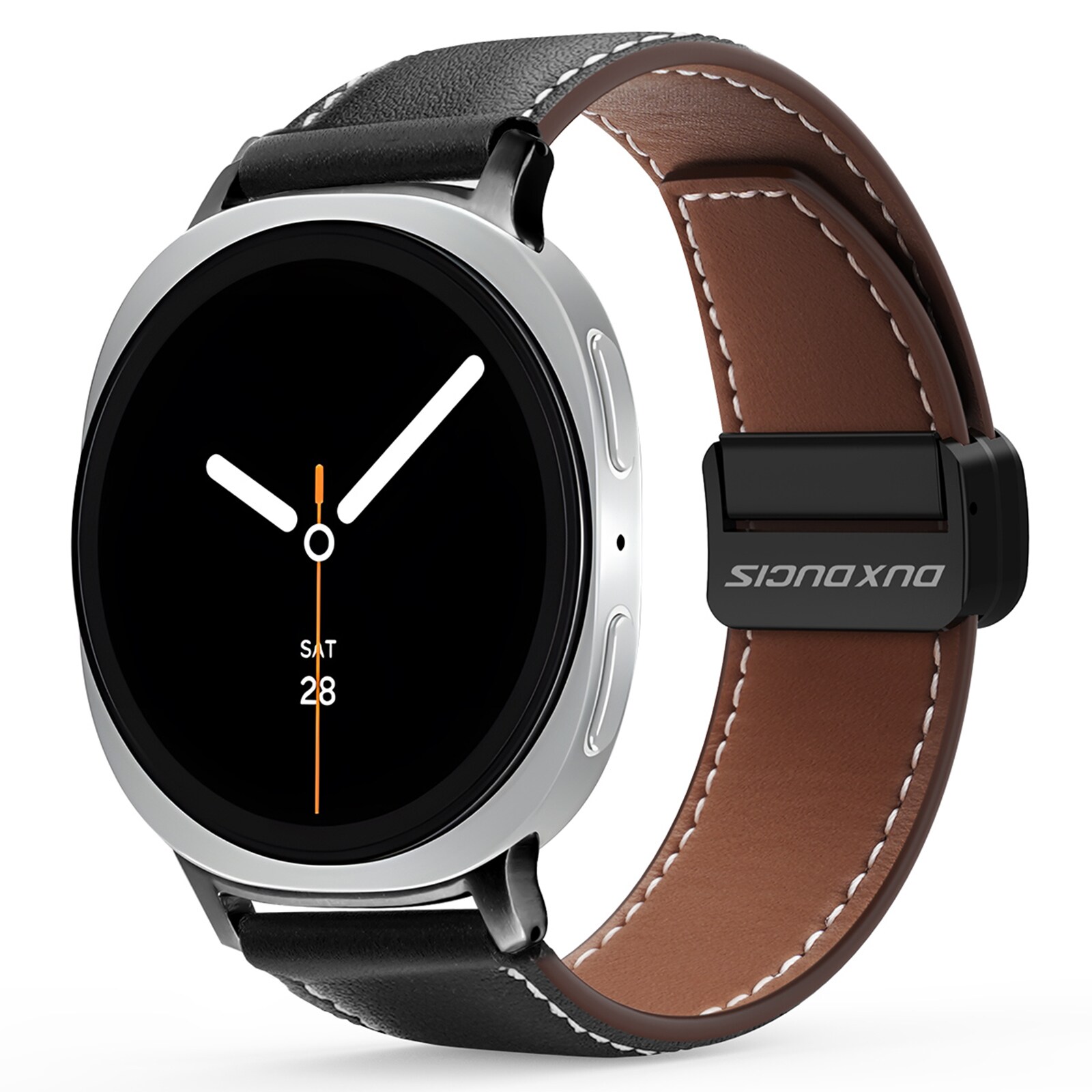Samsung Galaxy Watch 8 40mm Rem i læder, Sort