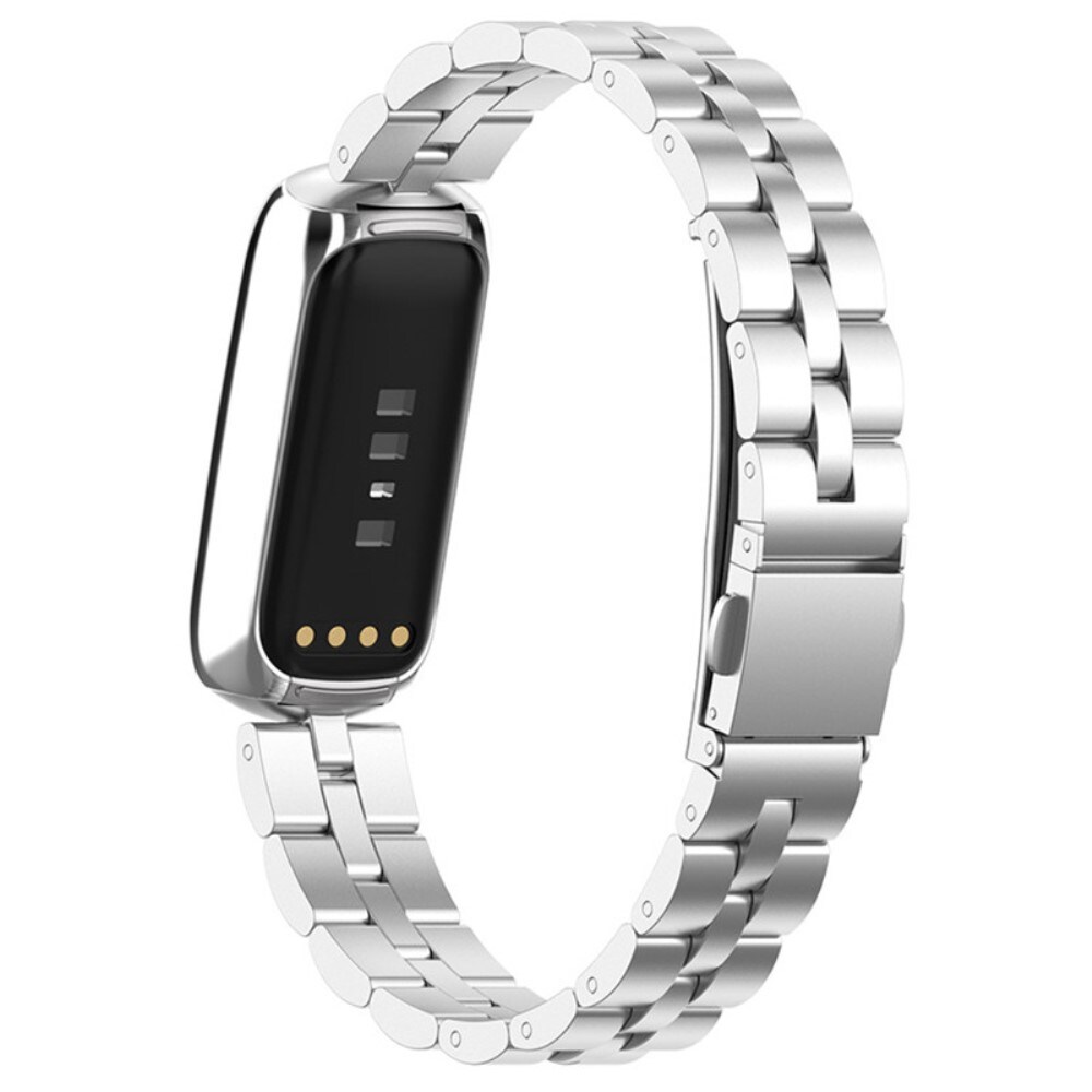 Fitbit Luxe Stilrent linkarmbånd i metal, Sølv