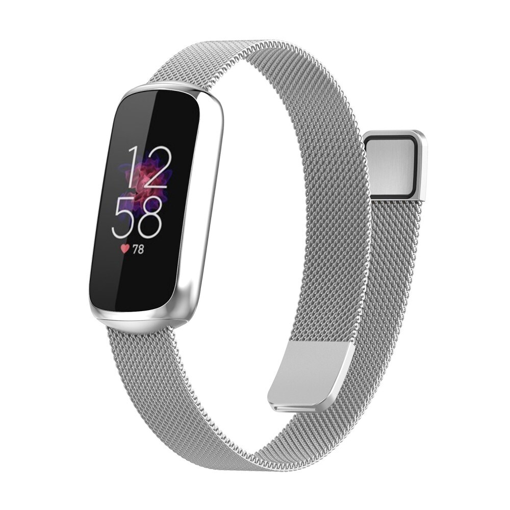 Fitbit Luxe Armbånd Milanese Loop, Sølv