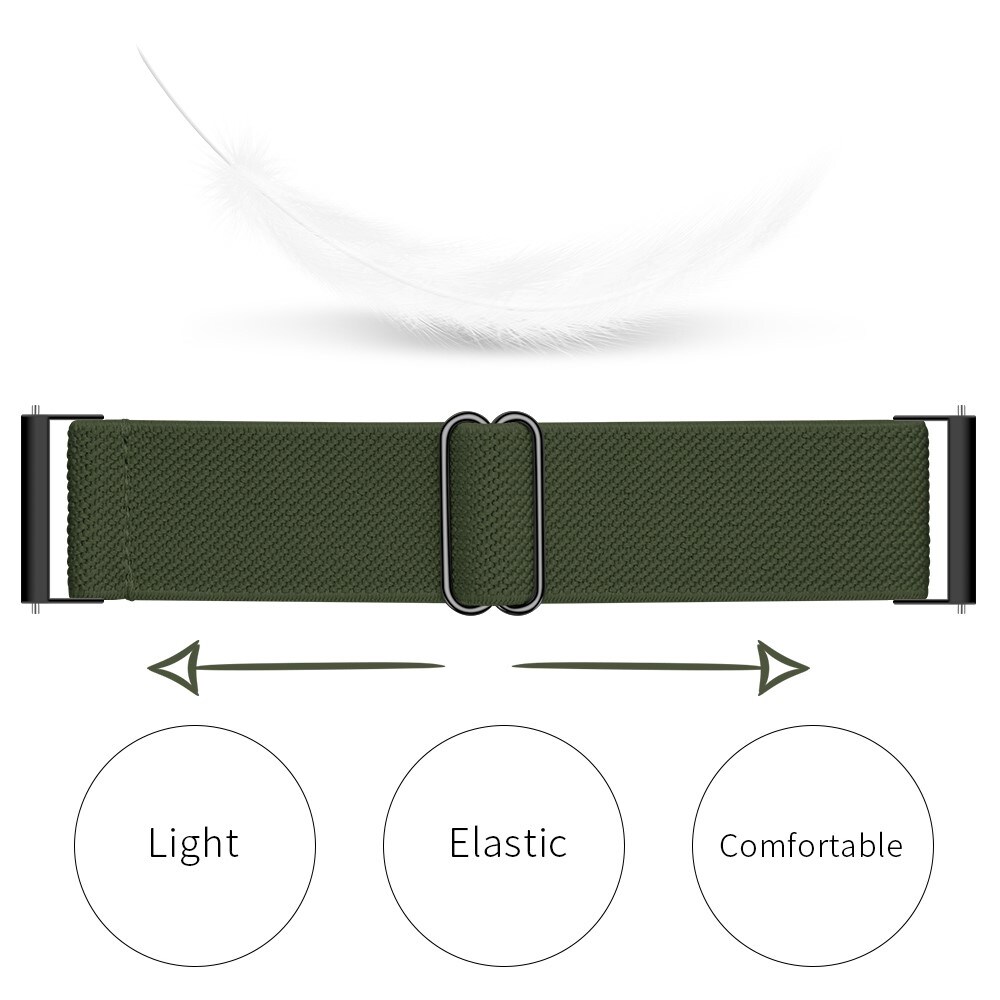 Samsung Galaxy Watch 8 44mm Armbånd i elastik, Mørkegrøn