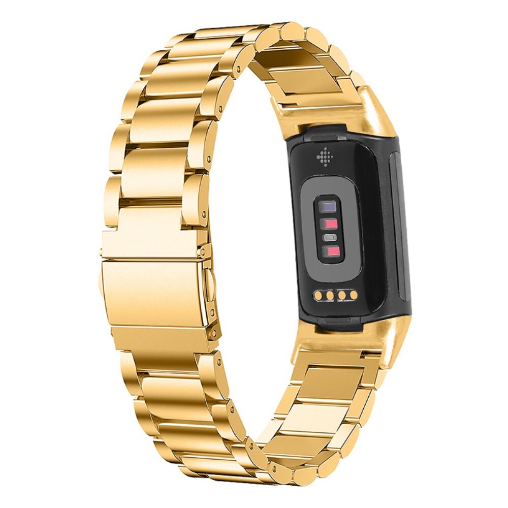 Fitbit Charge 6 Stilrent linkarmbånd i metal, Guld