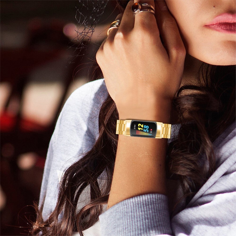 Fitbit Charge 6 Stilrent linkarmbånd i metal, Guld