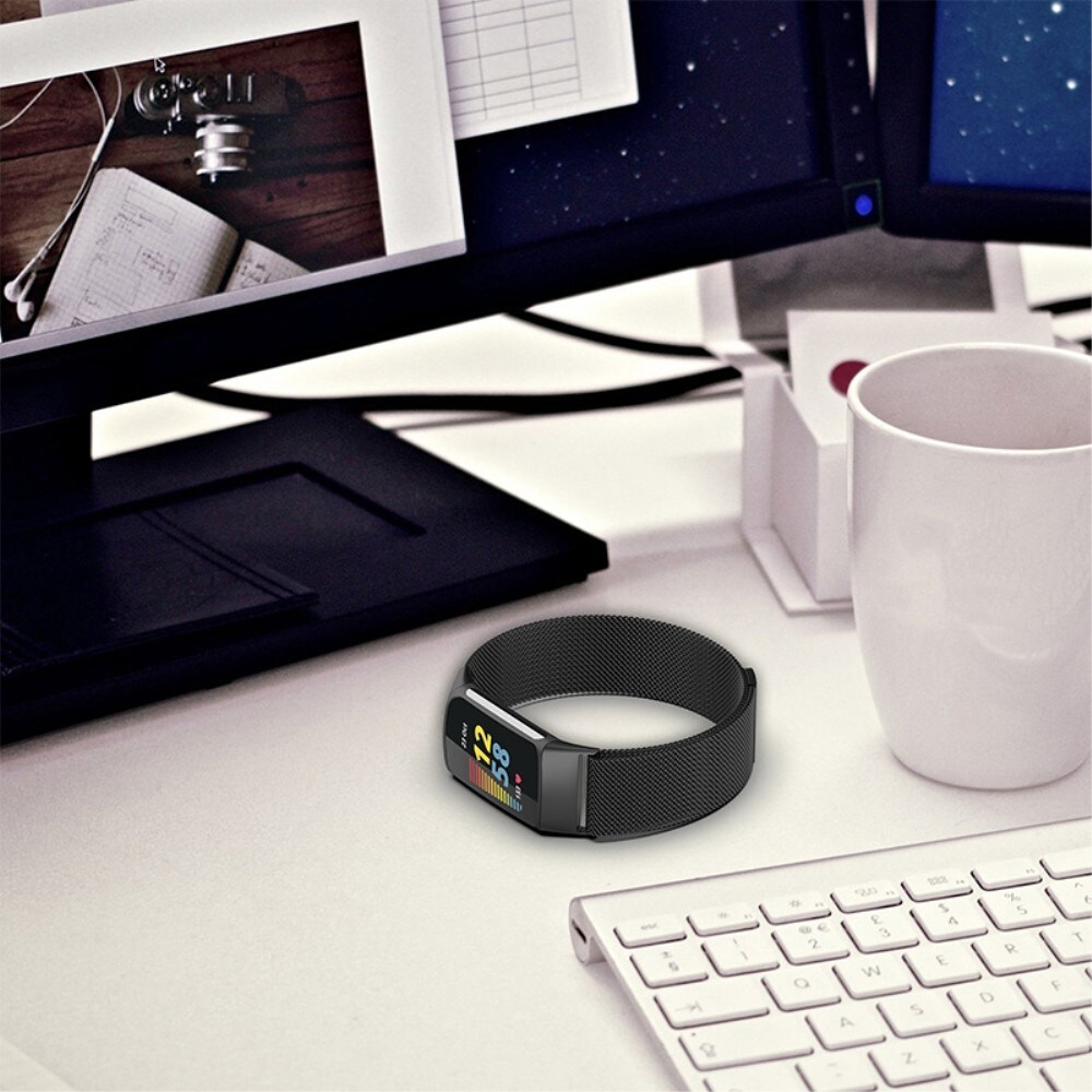 Fitbit Charge 5 Armbånd Milanese Loop, Sort