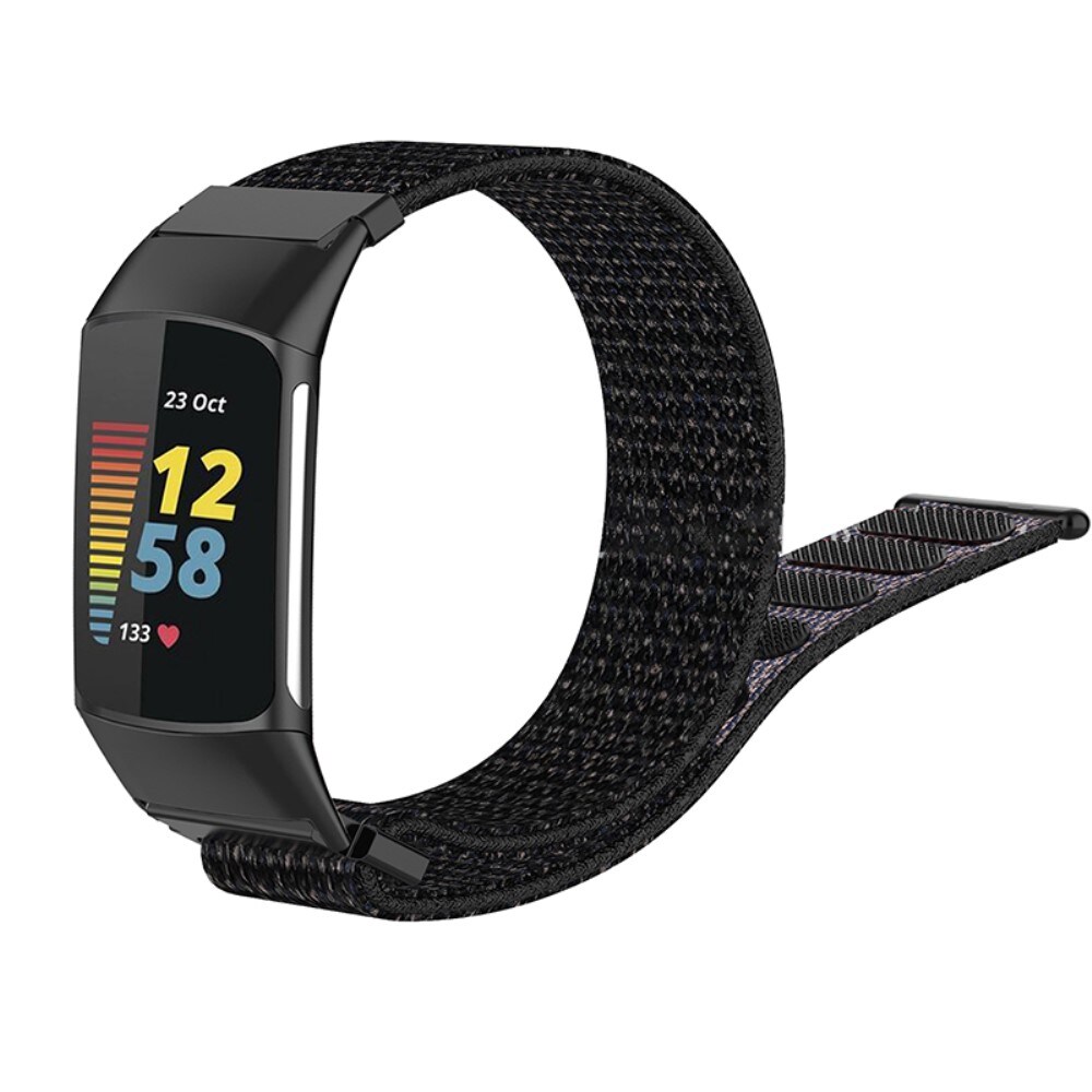 Fitbit Charge 5 Armbånd i nylon, Sort