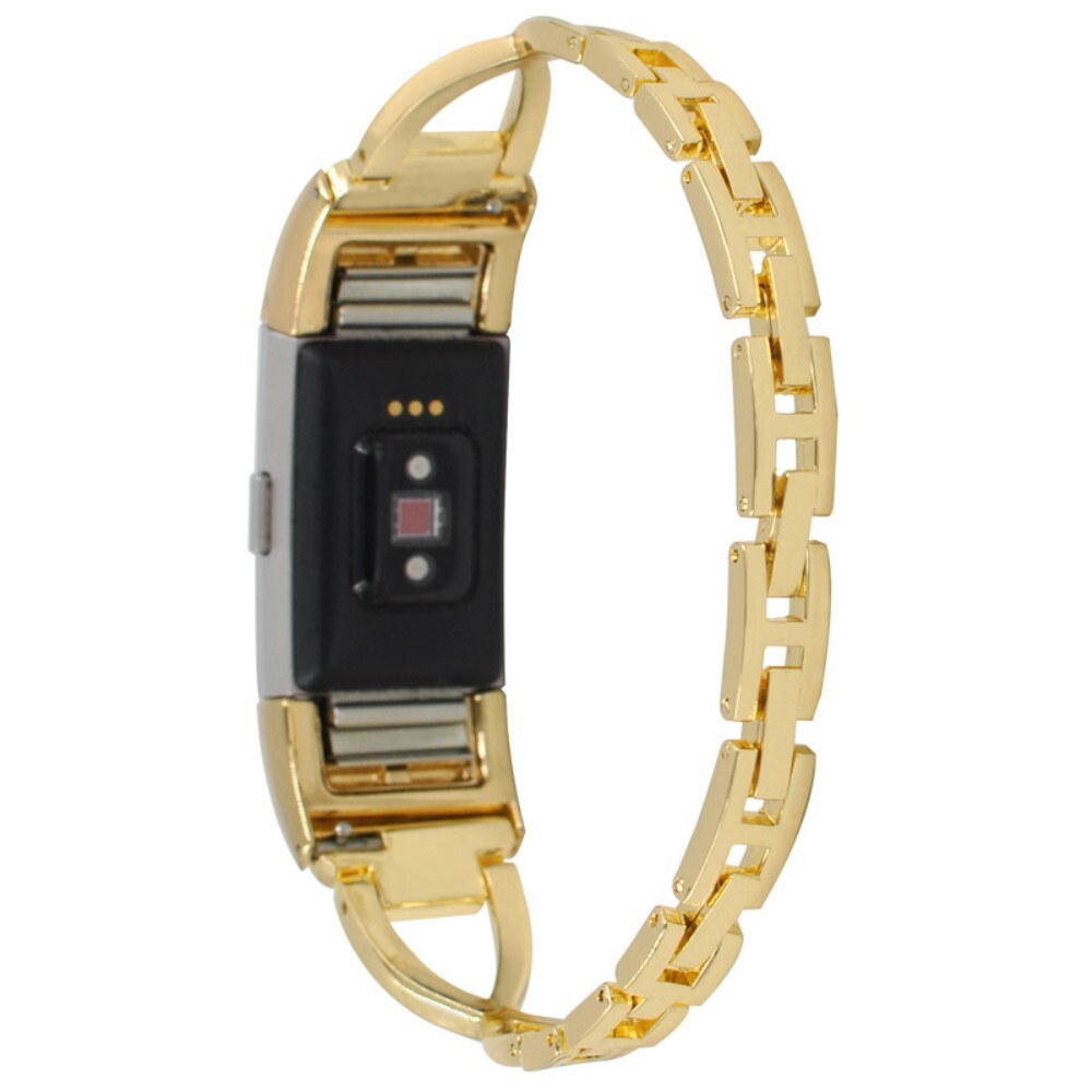 Fitbit Charge 5 Smalt kædearmbånd med glitrende sten, Guld