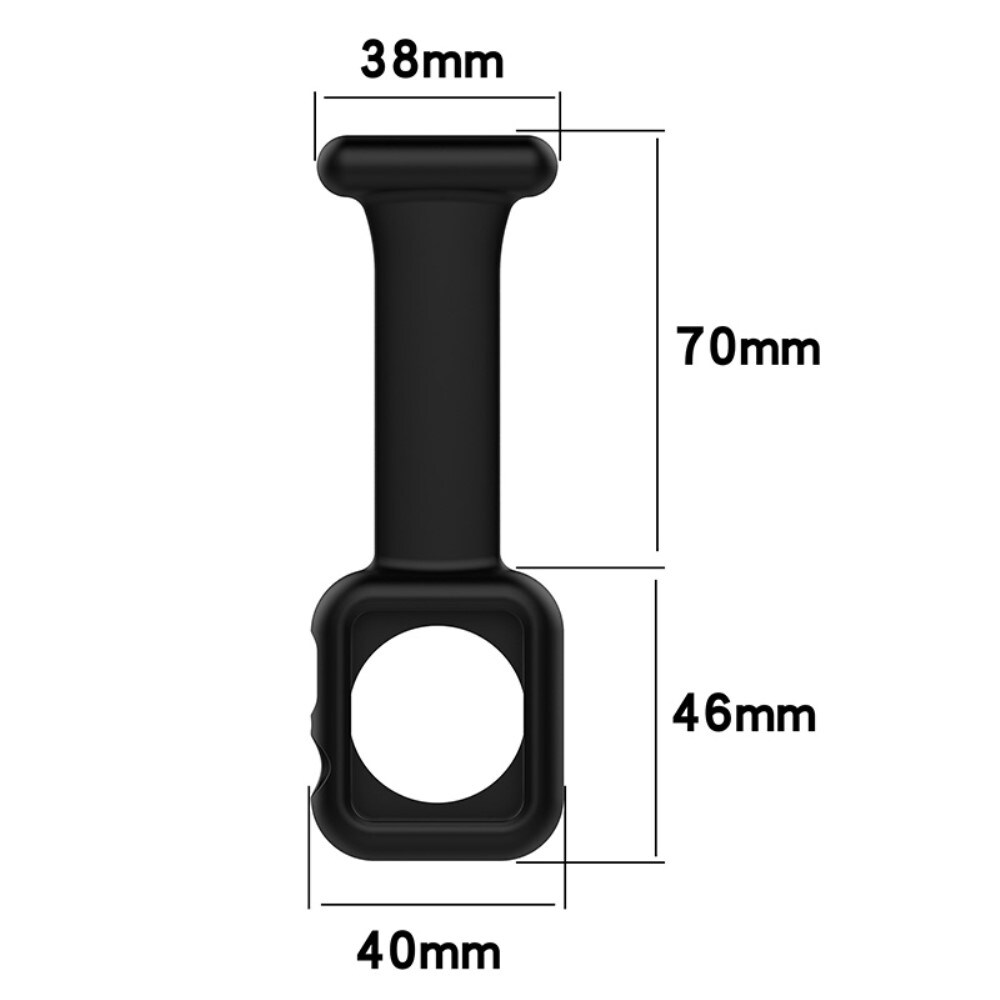 Apple Watch SE 3 44mm Sygeplejerskeur med cover, Sort