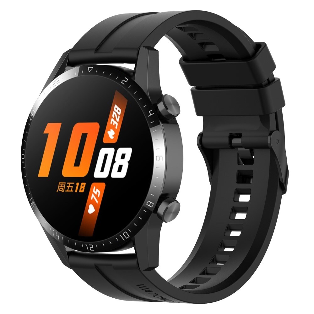 Huawei Watch GT 3 46mm/Watch GT Runner Armbånd i silikone, Sort