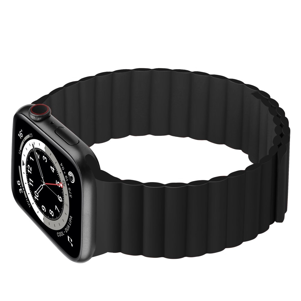 Apple Watch Series 11 46mm Armbånd i silikone med magnetlukning, Sort