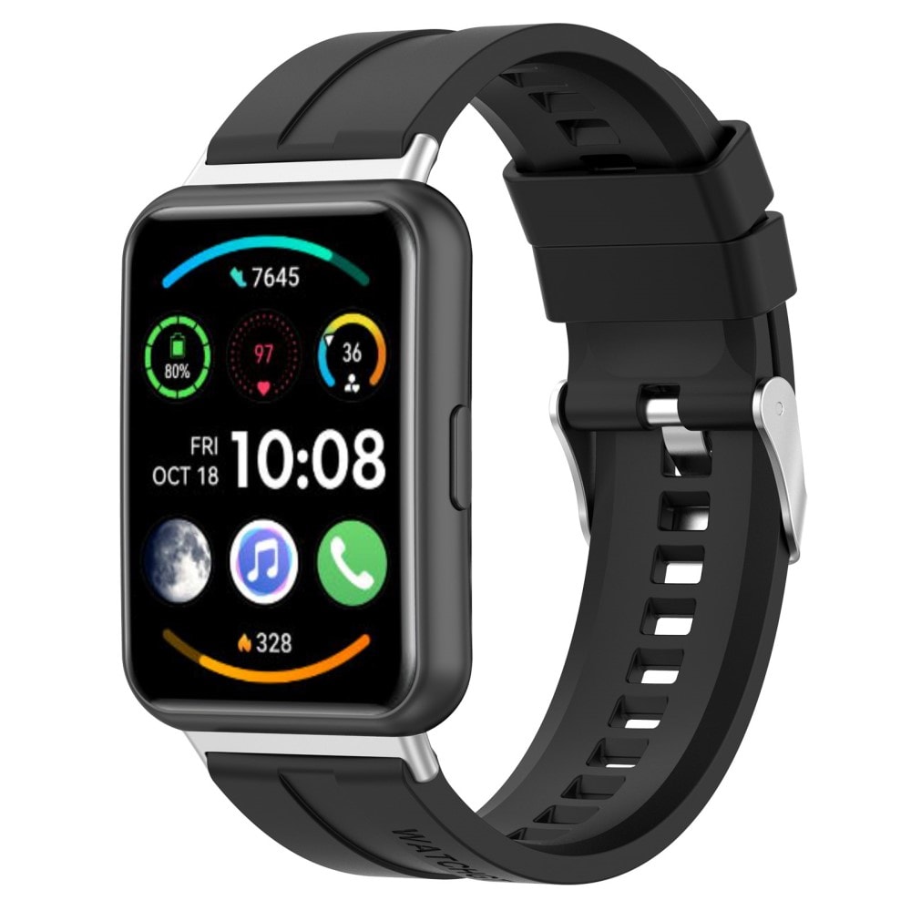 Huawei Watch Fit 2 Armbånd i silikone, Sort