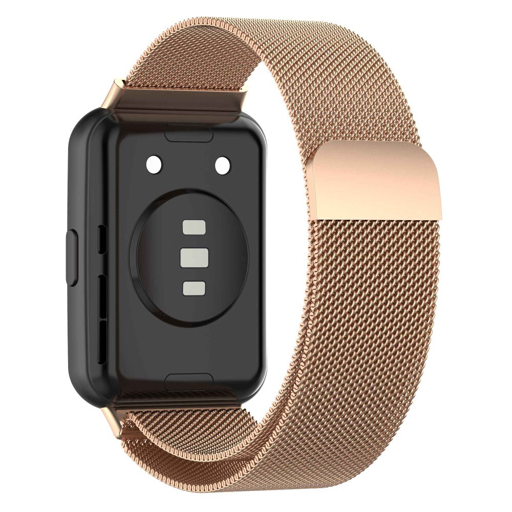 Huawei Watch Fit 2 Armbånd Milanese Loop, Rose guld