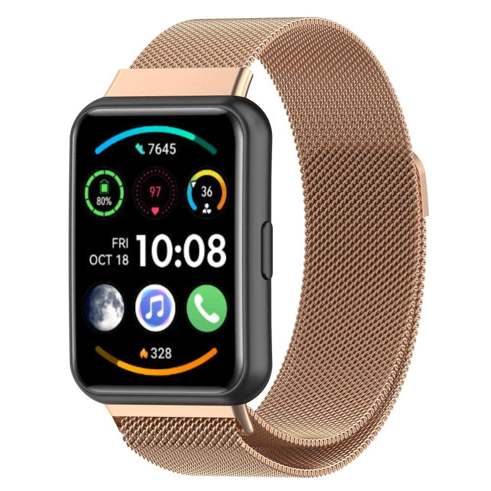 Huawei Watch Fit 2 Armbånd Milanese Loop, Rose guld