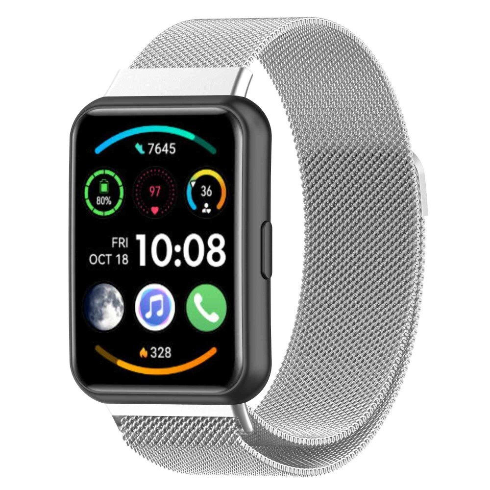 Huawei Watch Fit 2 Armbånd Milanese Loop, Sølv