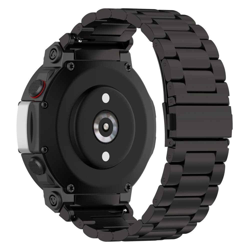 Amazfit T-Rex 2 Stilrent linkarmbånd i metal, Sort