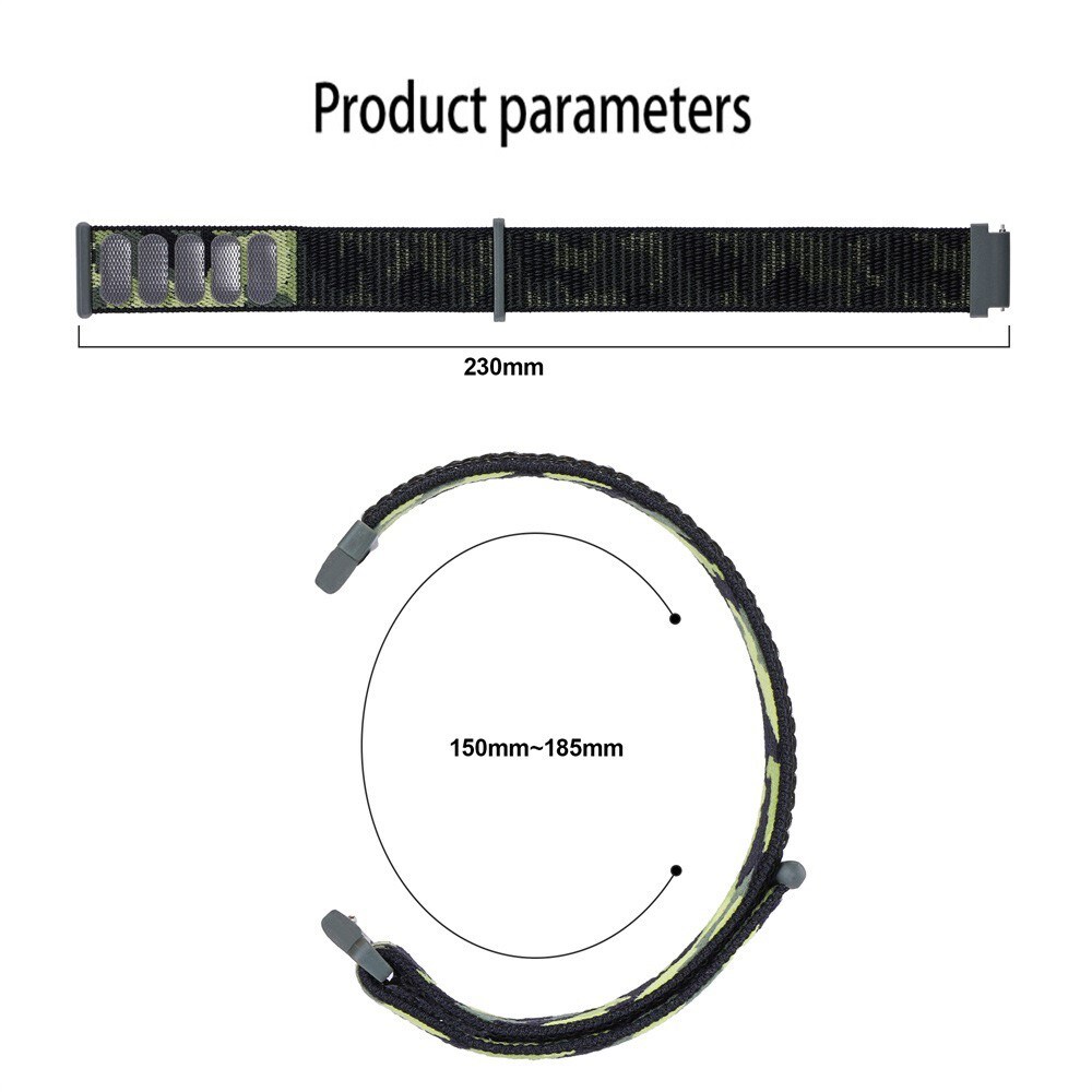 Samsung Galaxy Watch 5 40mm Armbånd i nylon, Camouflage