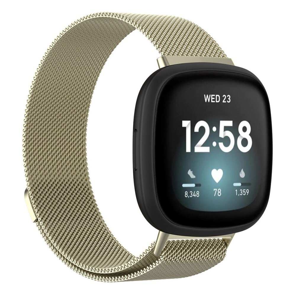 Fitbit Sense/Versa 3 Armbånd Milanese Loop, Guld