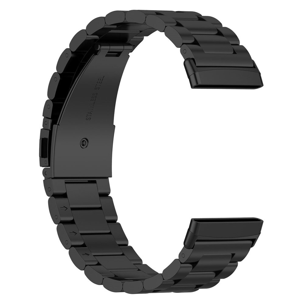 Fitbit Sense 2 Stilrent linkarmbånd i metal, Sort
