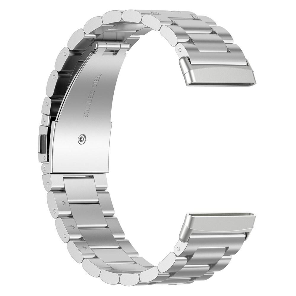 Fitbit Sense/Versa 3 Stilrent linkarmbånd i metal, Sølv