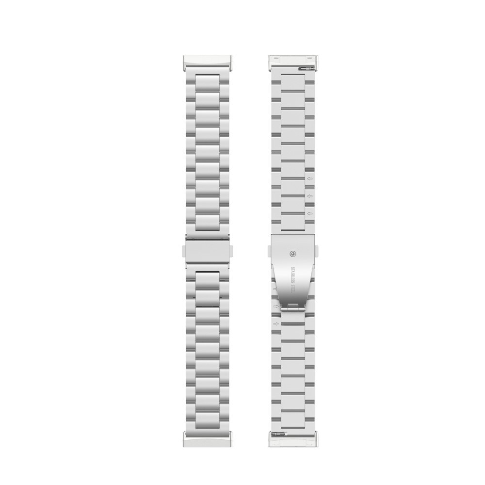 Fitbit Sense/Versa 3 Stilrent linkarmbånd i metal, Sølv