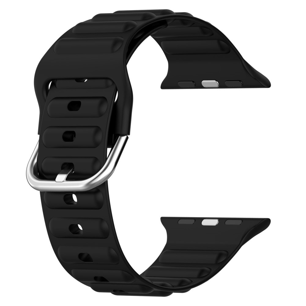 Apple Watch Series 11 42mm Sporty armbånd i silikone, Sort
