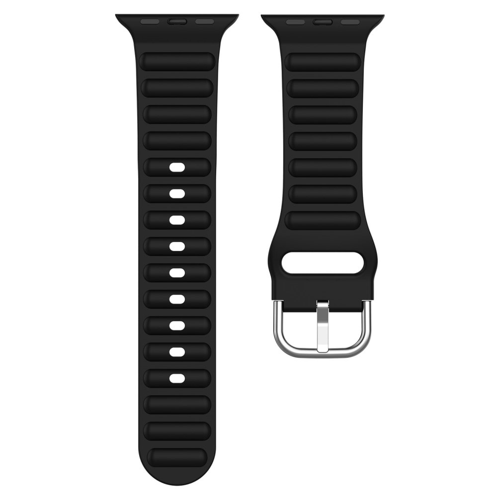 Apple Watch Series 11 42mm Sporty armbånd i silikone, Sort