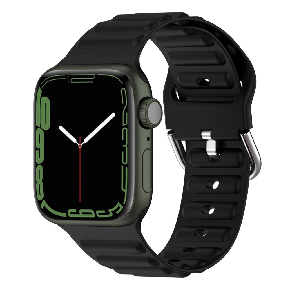 Apple Watch Series 11 42mm Sporty armbånd i silikone, Sort